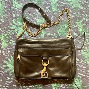 Rebecca Minkoff black leather shoulder bag